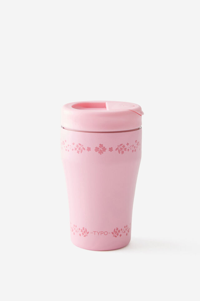 Loft Commuter Cup 350Ml, BOW DITSY STRIPE /STRAWBERRY MILK