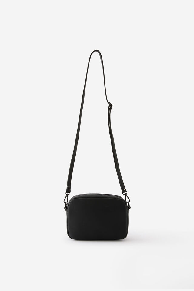 Plush Mini Crossbody, BLACK