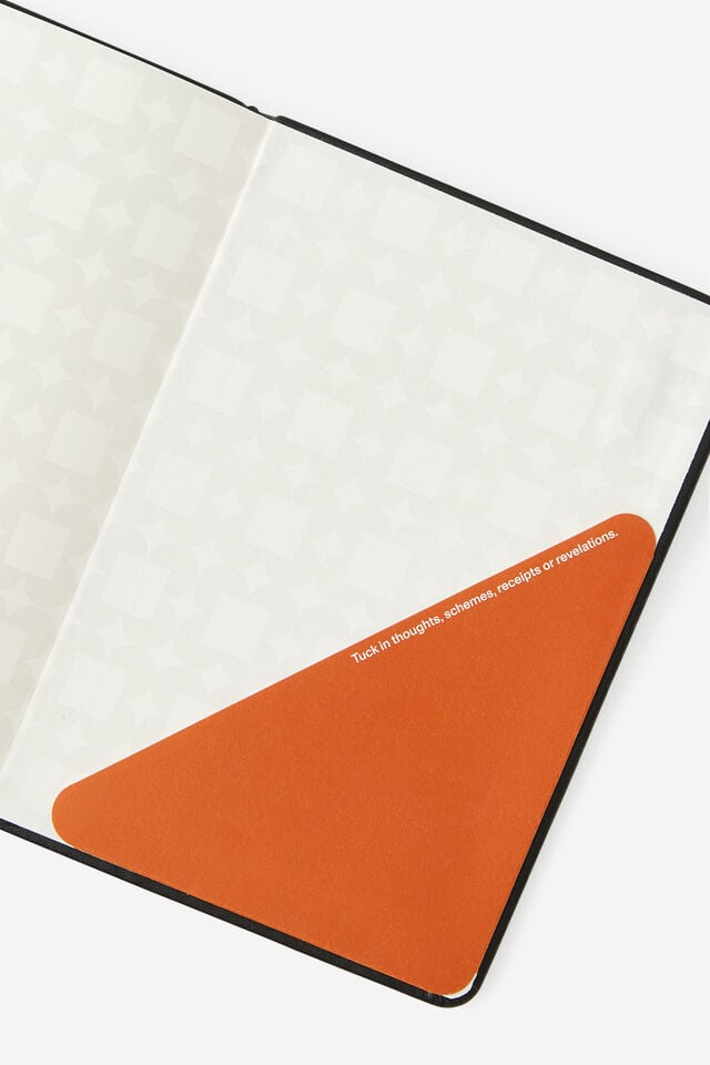 B6 Hard Cover Plain Notebook, BLACK