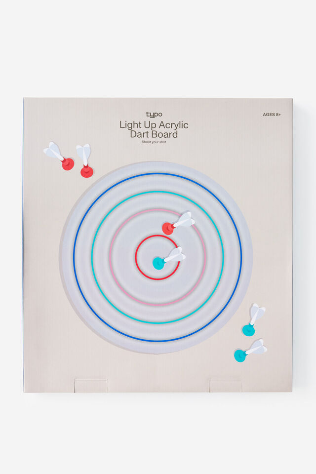 Light Up Acrylic Dart Board, MULTI