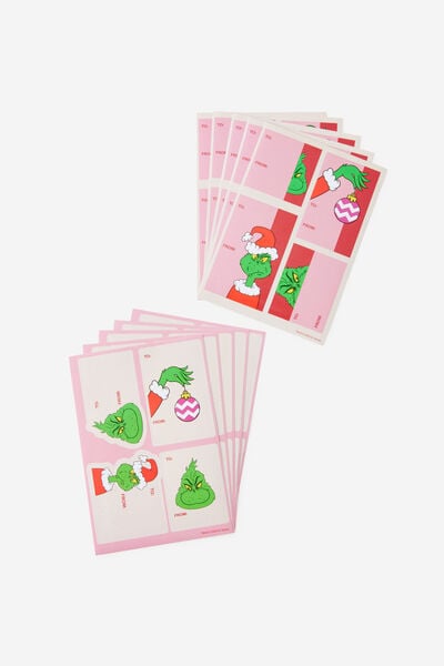 To & From Sticker Sheets, LCN DRS GRINCH BAUBLE