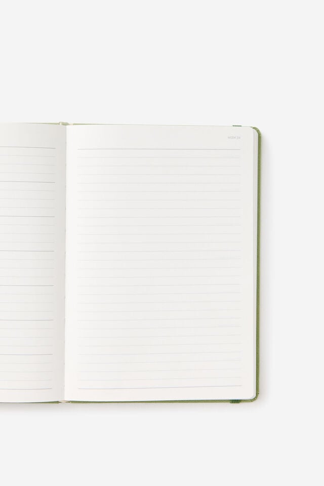 2026 A5 Weekly Hard Metro Diary, Little Treats Bay Leaf