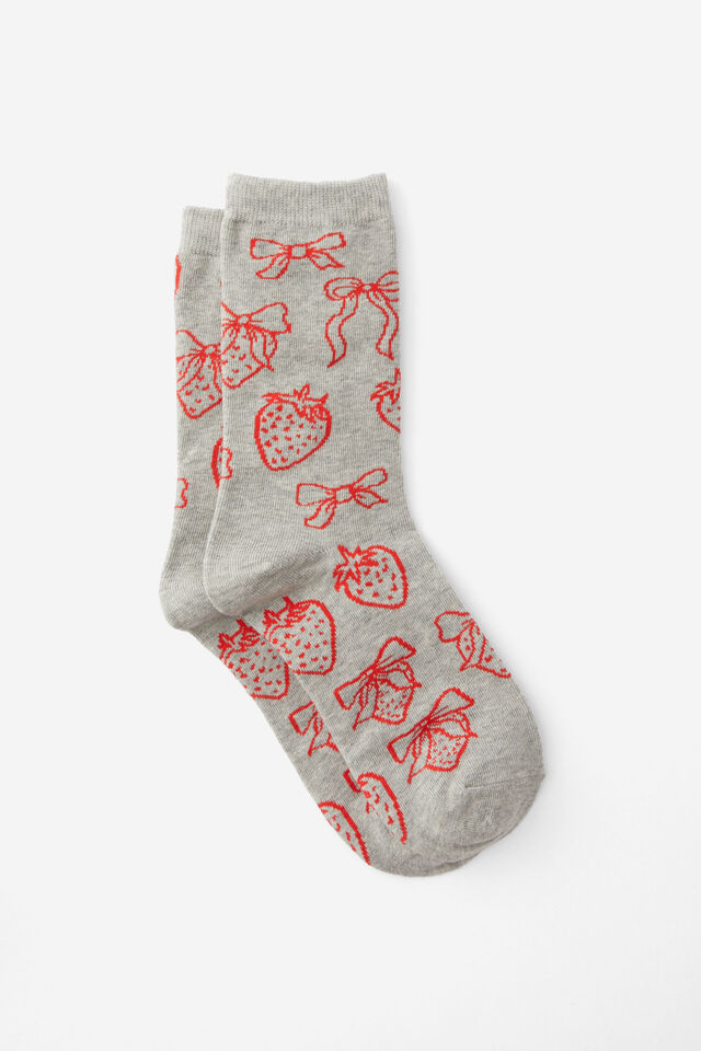 Socks, STRAWBERRY AND BOWS YDG (S/M)