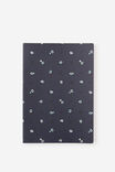 Metro B5 Soft Lined Notebook, Ditsy Pansy Midnight Ink - alternate image 1