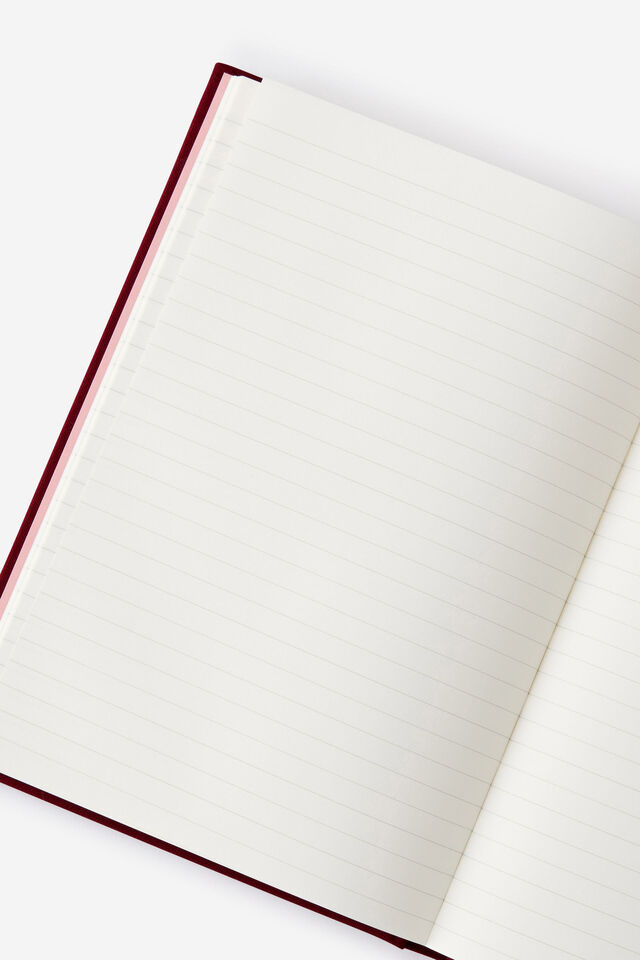 Lcn A5 Linen-Textured Lined Notebook, LCN FRIDA CABERNET