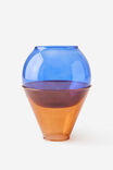 Open Vase Large, BLUE & BURNT ORANGE - alternate image 2