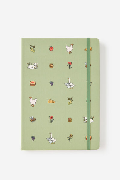 Metro B5 Hard Lined Notebook, Little Treats Bay Leaf