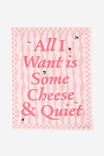 Personalised Patterned Throw, CHEESE AND QUIET - alternate image 3