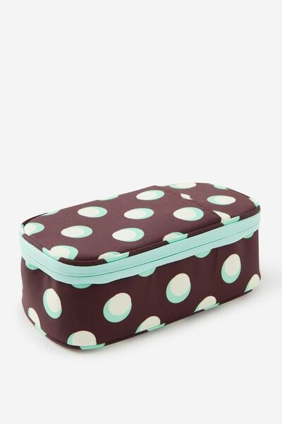 Arlow Pencil Case V2, ESPRESSO POLKA