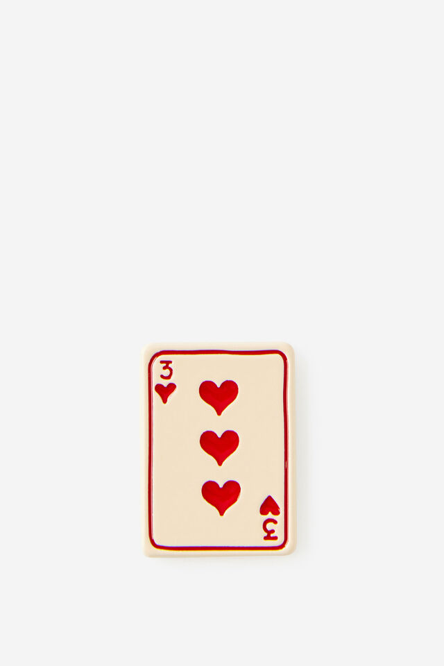 Enamel Sticker Individual, 3 OF HEARTS