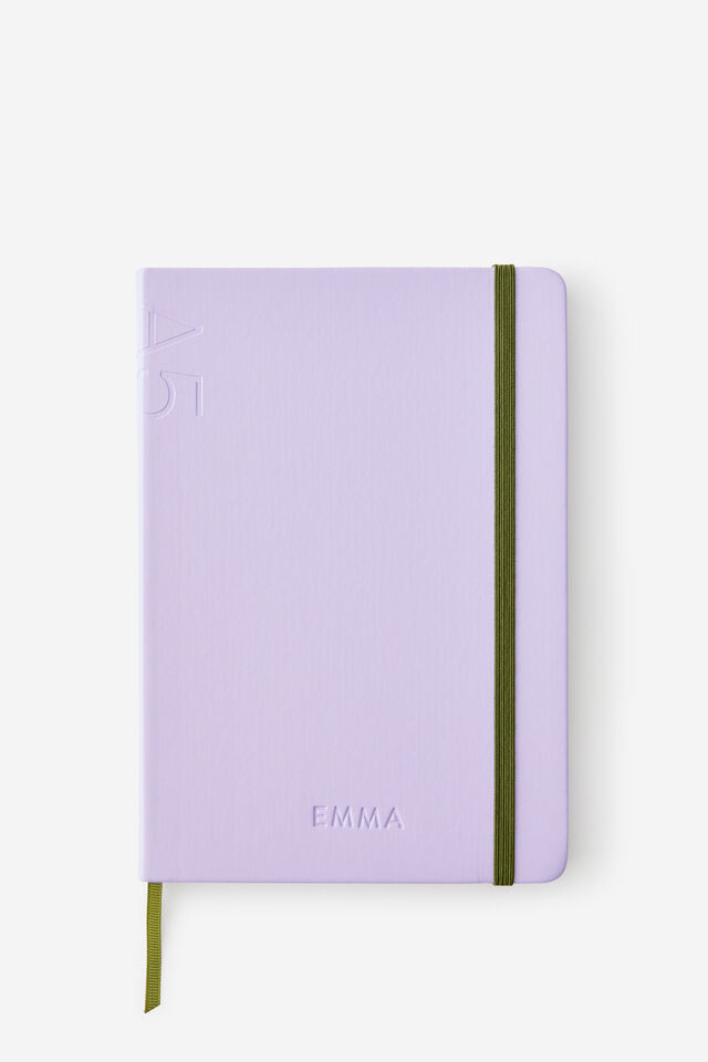 Personalised A5 Hard Lined Notetaker Notebook, ORCHID