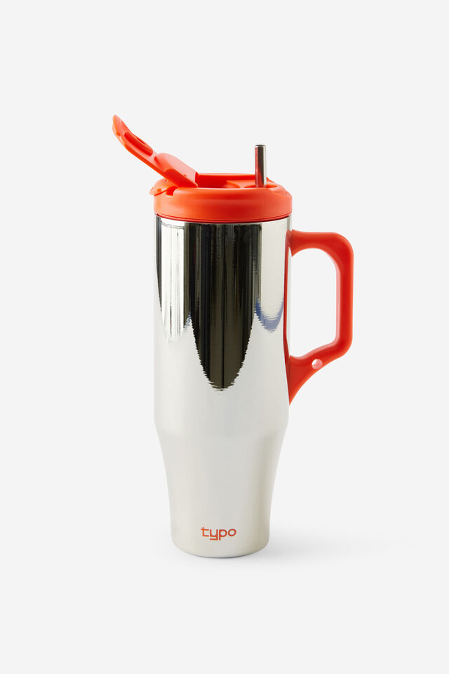Loft Tumbler 1.2L, SILVER METALLIC / LAVA RED
