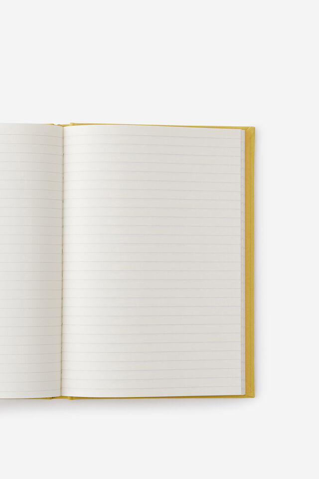 A5 Linen-Textured Lined Notebook, LIMONCELLO
