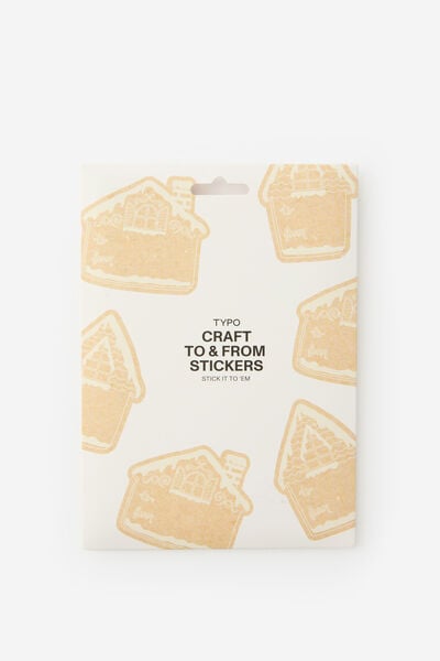 Premium To & From Stickers, GINGERBREAD HOUSE