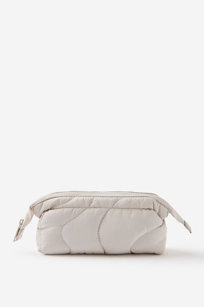 Compact Quilted Pencil Case, RIVER GUM