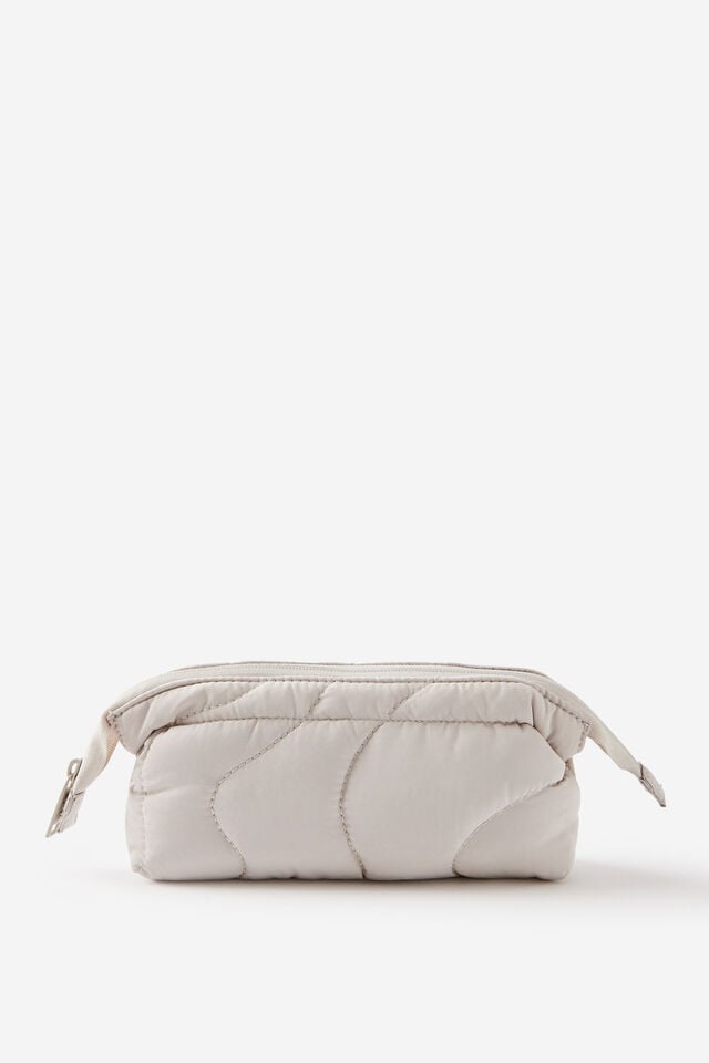 Compact Quilted Pencil Case, RIVER GUM