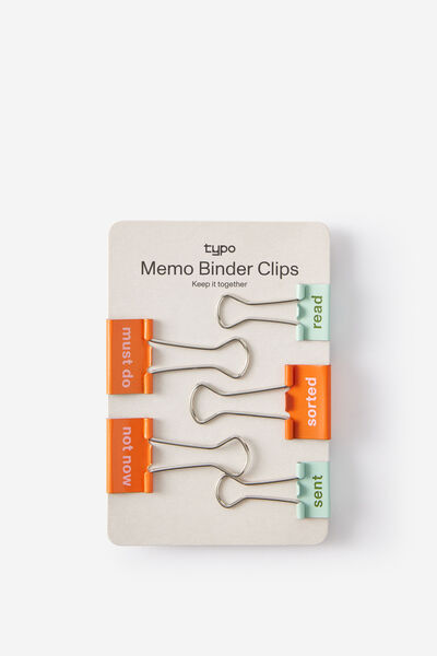 Memo Binder Clips, HOT SAUCE AND MINTY