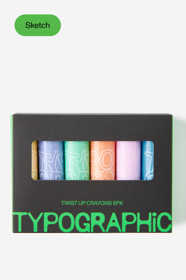 Artists Twist Crayons 6Pk, PASTELS