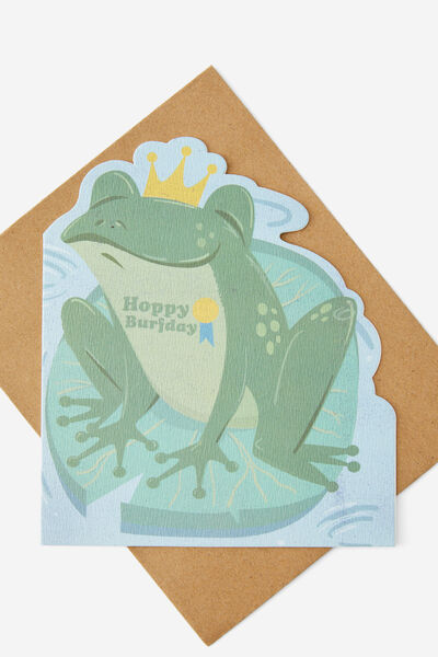 Premium Shaped Nice Card, FROG SHAPED