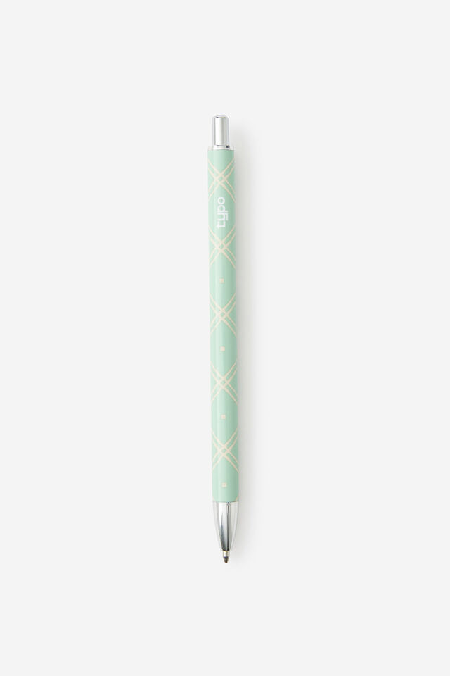 Print Play Ballpoint Pen, MINTY GRID