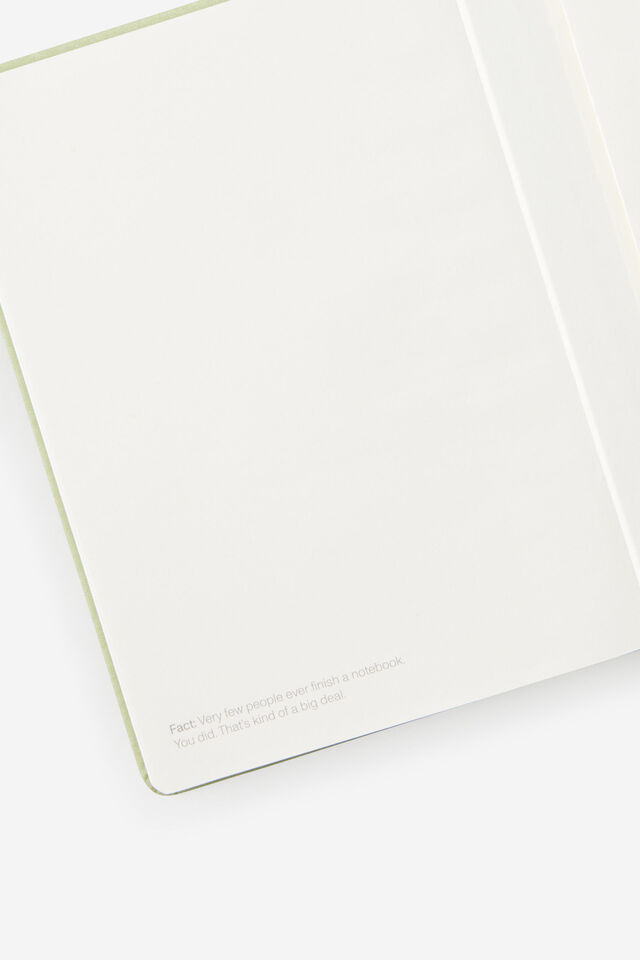 Personalised Metro B6 Hard Lined Notebook, Little Treats Bay Leaf