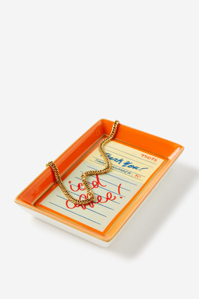 Retro Trinket Tray, ICE COFFEE RECEIPT
