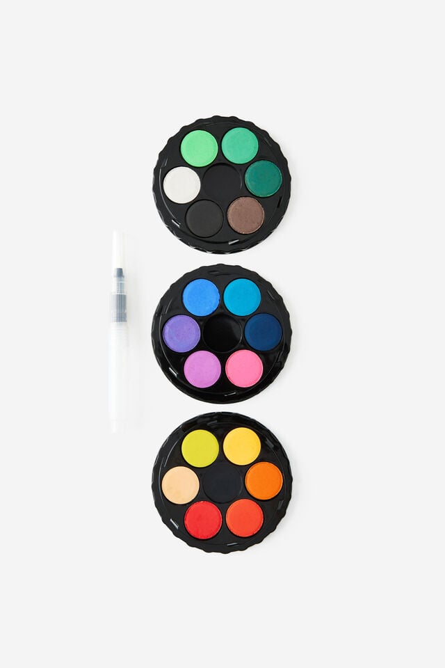 18Pc Watercolour Paint Discs, MULTI