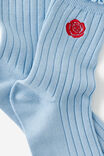 Mid Crew Socks, ROSE EMB - alternate image 3