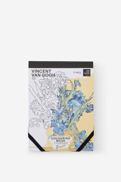 Premium Mini Colouring Pad, LCN VAN GOGH FLOWERS