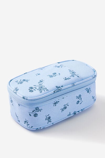 Arlow Canvas Pencil Case, BOUQUET DITSY BLUE SKIES