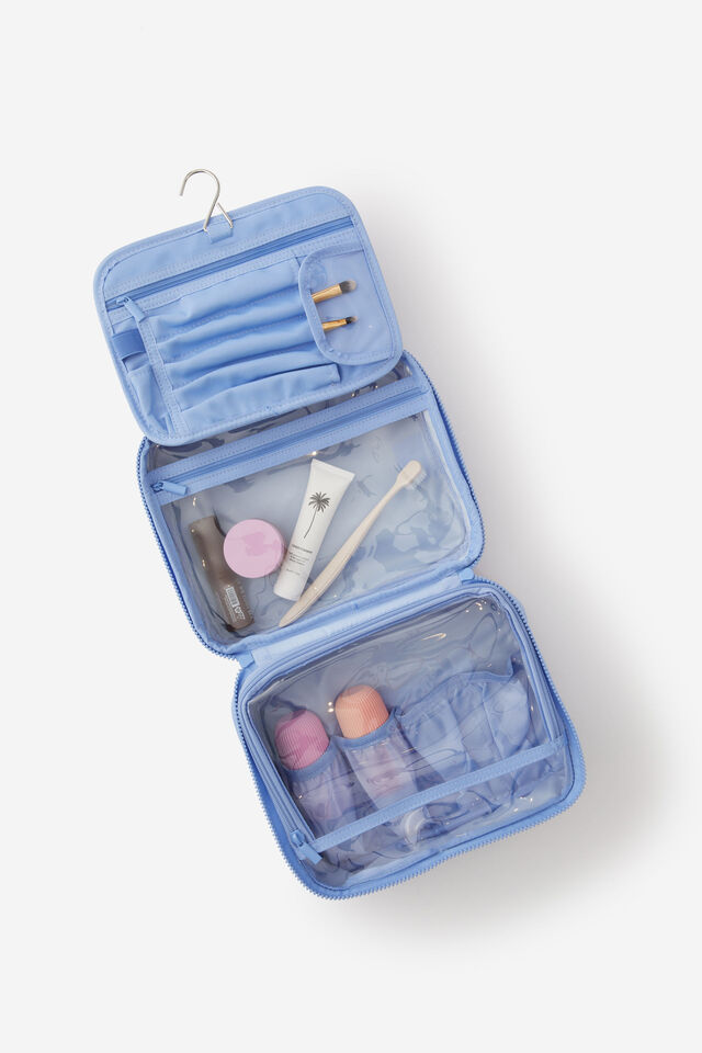 3 Fold Hanging Cosmetic Case, NYC/CORNFLOWER