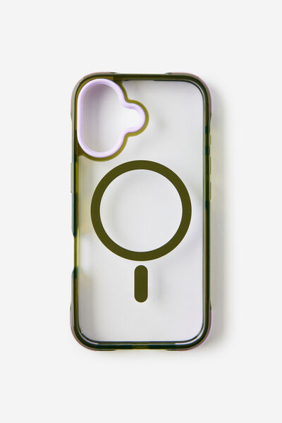 Active Shockproof Case Iphone 16, OLIVE/ORCHID