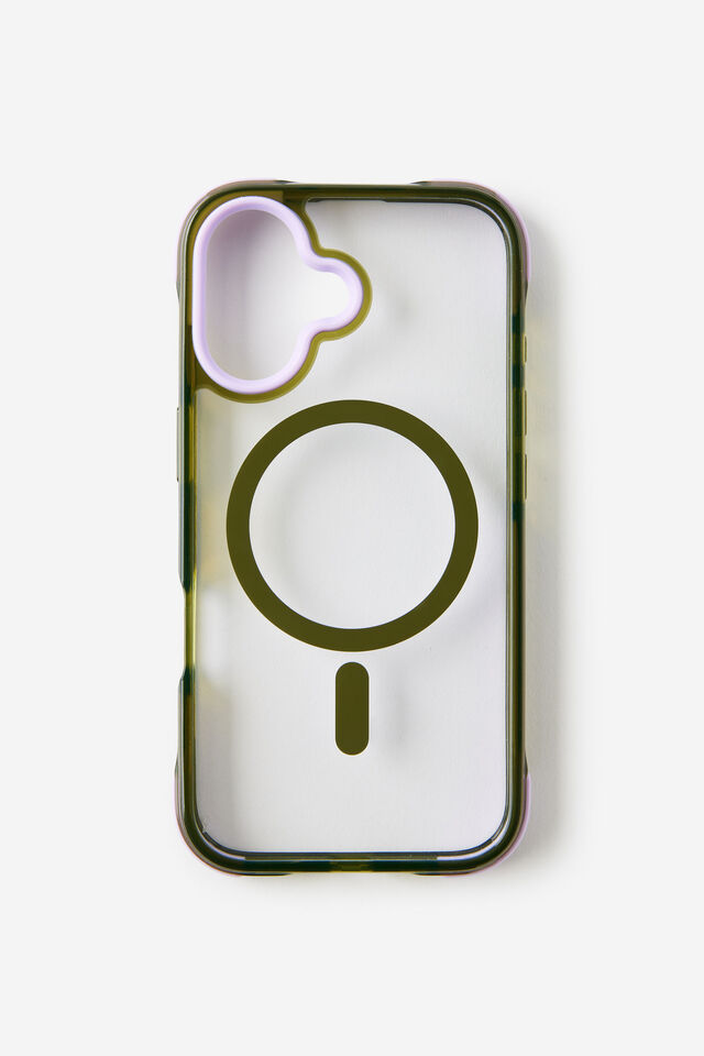 Active Shockproof Case Iphone 16, OLIVE/ORCHID