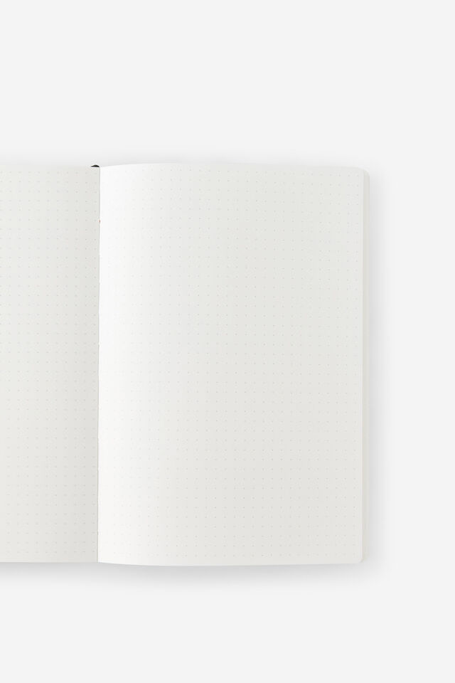 Personalised A5 Soft Cover Dot Notebook, BLACK