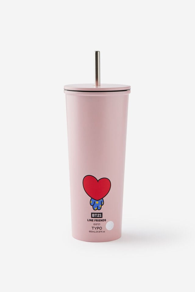 Collab Metal Smoothie Cup, LCN BT21 TATA