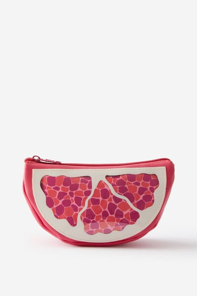 Novelty Shaped Pencil Case, POMEGRANATE