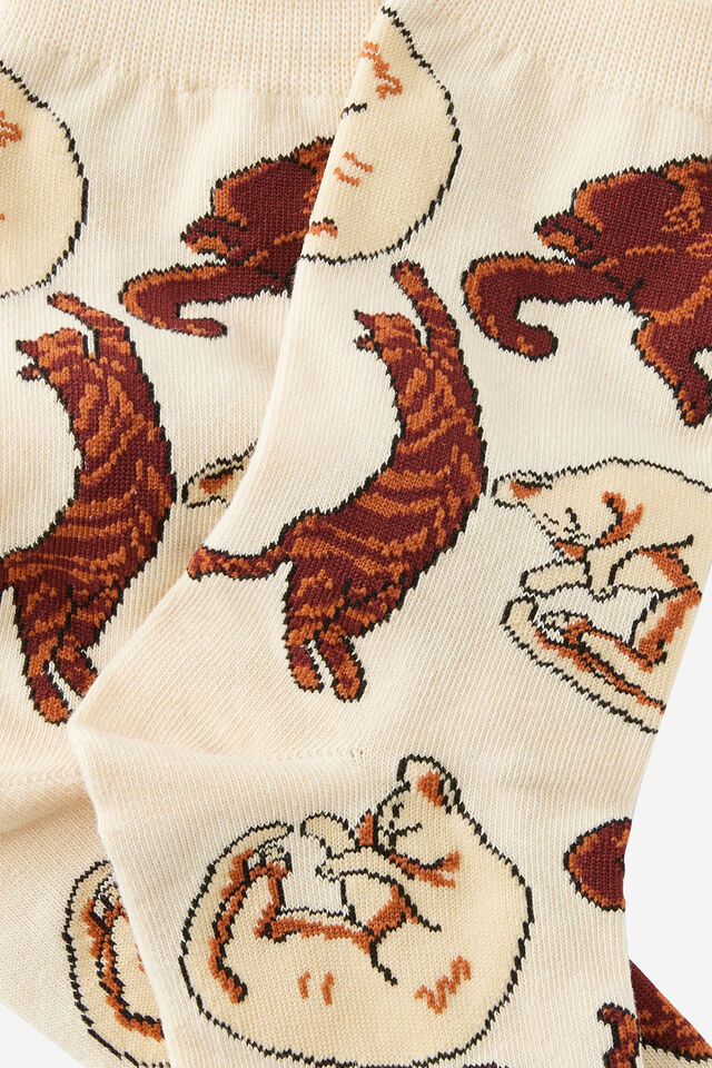 Mid Crew Socks, CATS YDG