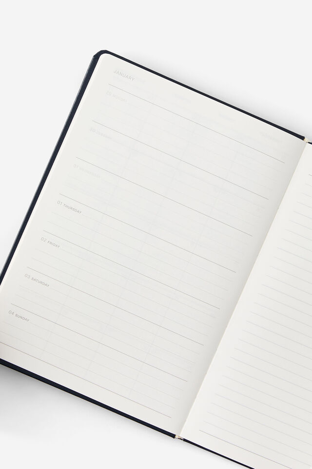2026 A5 Weekly Hard Metro Diary, Midnight Ink