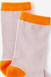 Mid Crew Socks, SPARKLE PINK & HOT SAUCE - example image 3