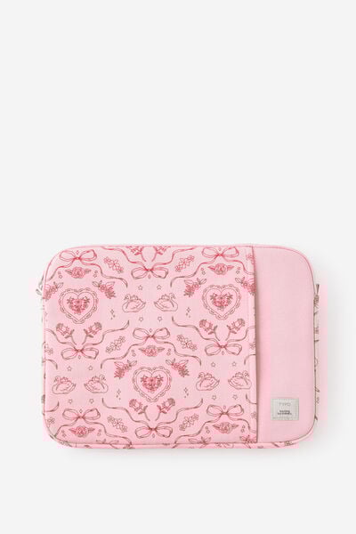 Campus 14 Inch Laptop Case, VINTAGE LACE / STRAWBERRY MILK
