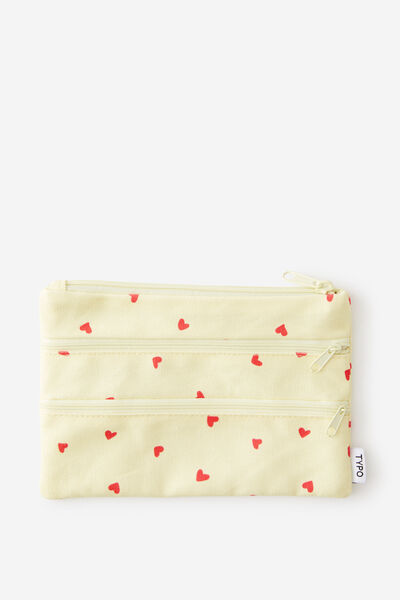 Double Campus Pencil Case, FROZEN LEMON MICRO HEARTS