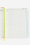2027 A4 Daily On Schedule Diary, LAVA RED/WASABI - example image 2