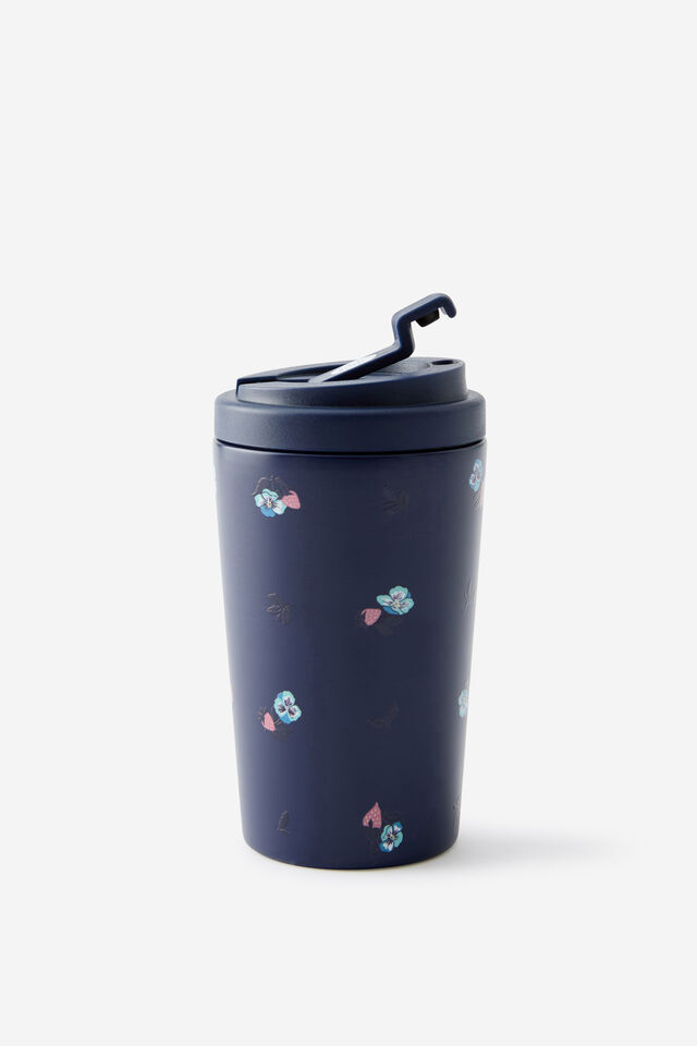 Metal Commuter Cup, DITSY PANSY / MIDNIGHT