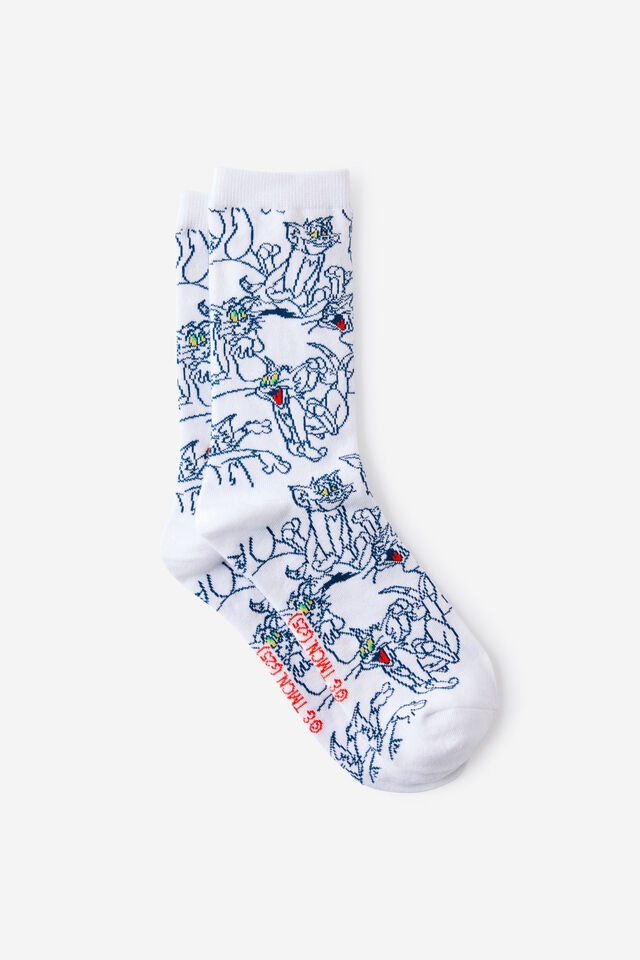 Socks, LCN WB TOM AND JERRY YDG (M/L)