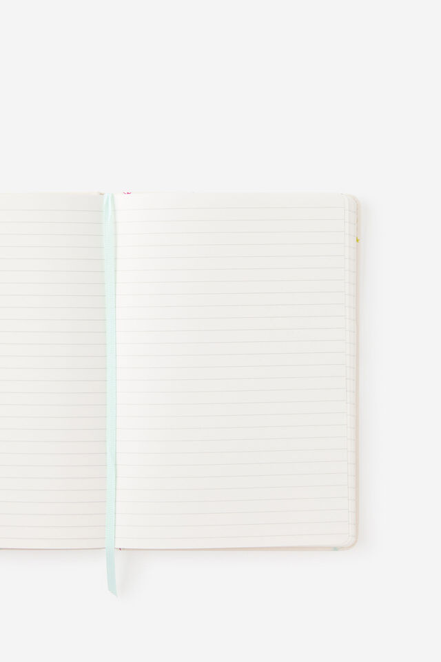 Personalised A5 Hard Lined Notetaker Notebook, ECRU DITSY CELESTIAL