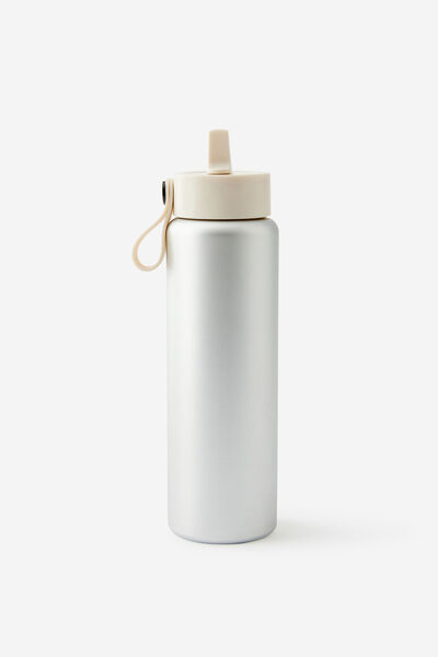 On The Move 500Ml Sipper Top, CHROME SILVER