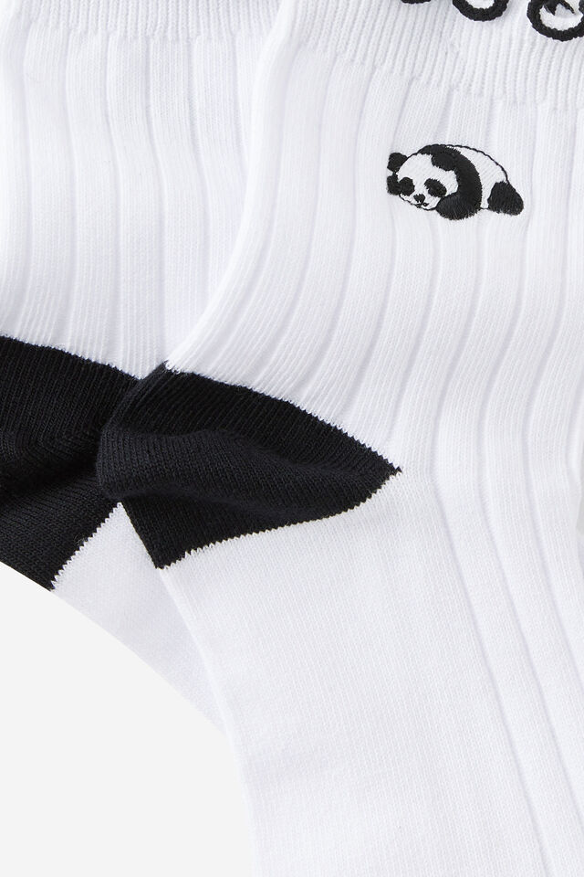 Mid Crew Socks, SLEEPING PANDA