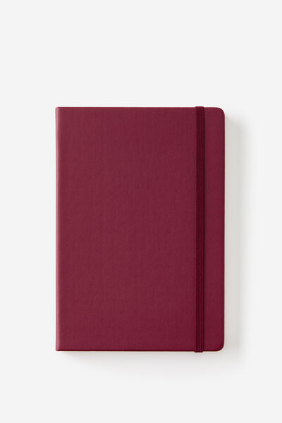 Metro A5 Hard Lined Notebook, Cabernet