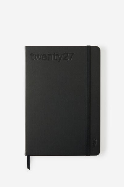 2027 A5 Weekly On Schedule Diary, BLACK