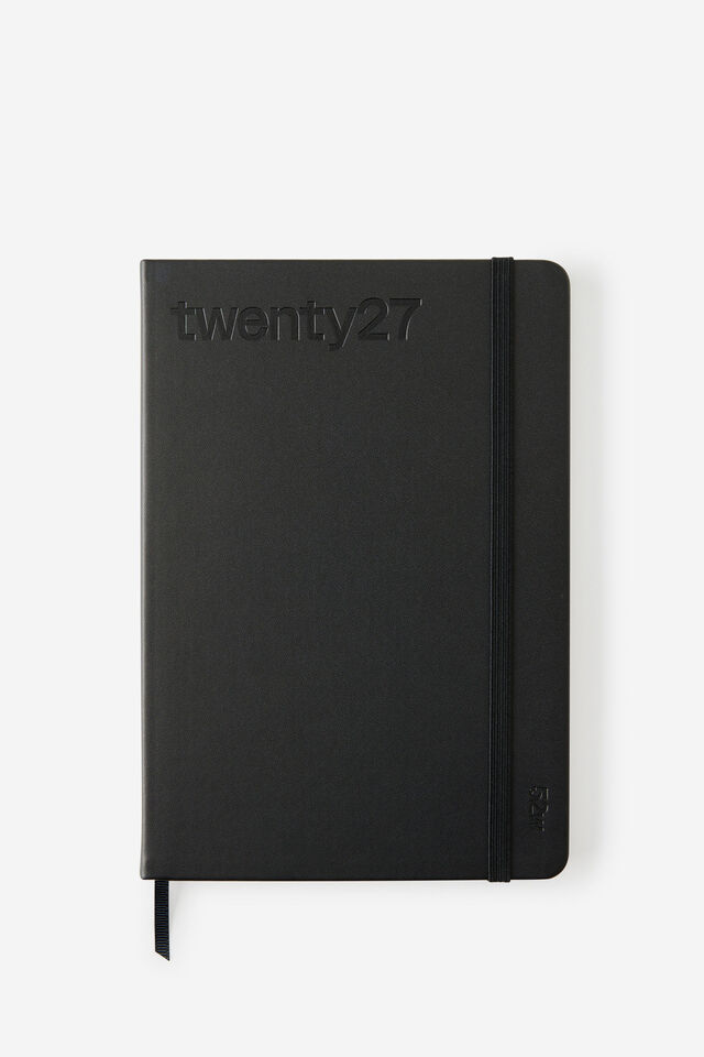 2027 A5 Weekly On Schedule Diary, BLACK